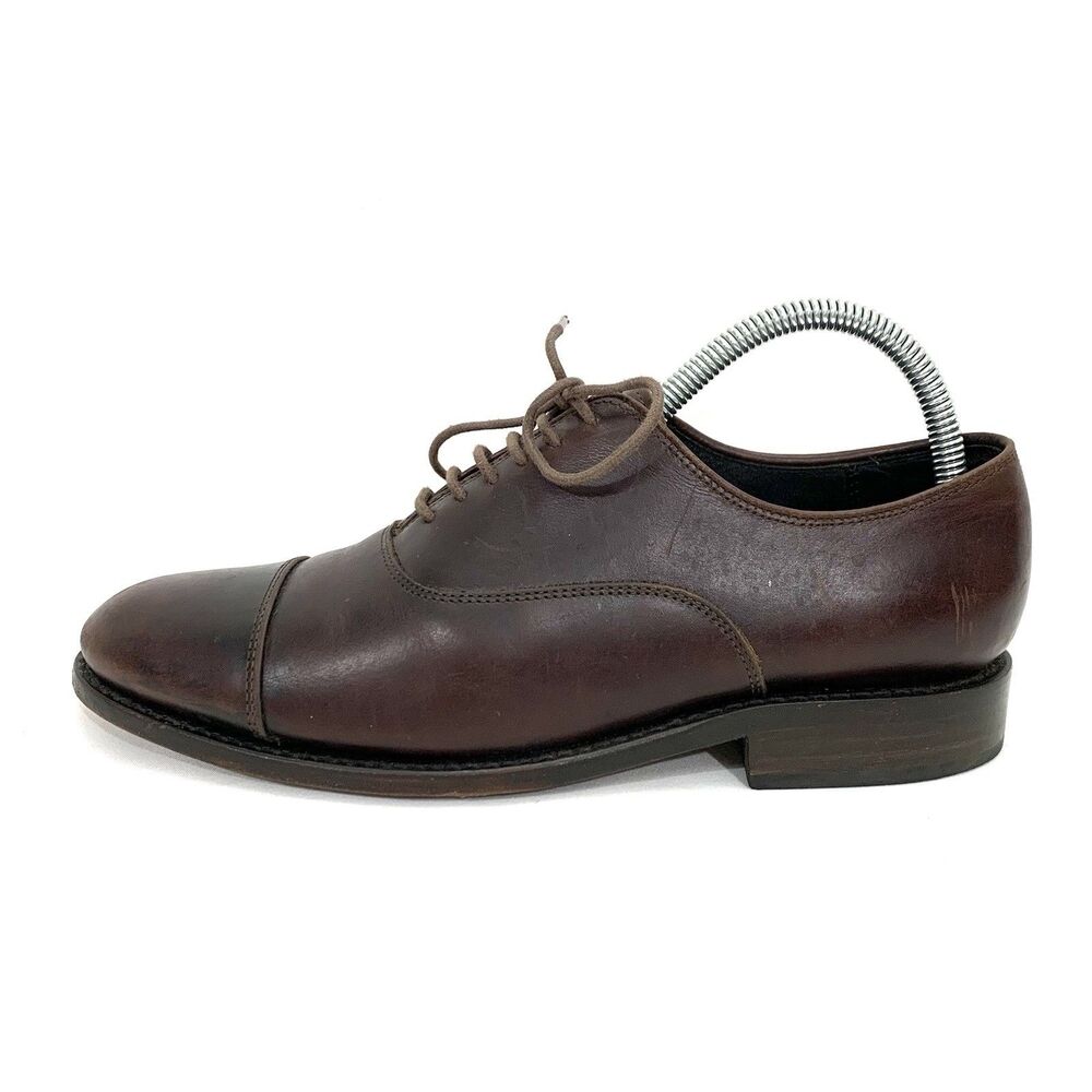 Thursday Boot Co. Oxford Brown Leather Cap Toe Oxford Dress Shoes Mens 6.5 - Picture 2 of 13